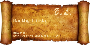 Barthy Linda névjegykártya